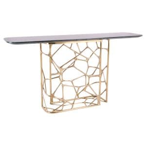 Luxury custom furniture Brass console stone table