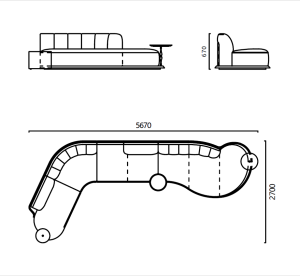 European Modern Grey Sofa Dimensions