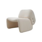 Ryza modern accent chair with curved back and lounge-style seat