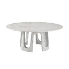 Arches Marble Dining Table with sculptural stone base and polished marble top in contemporary design.