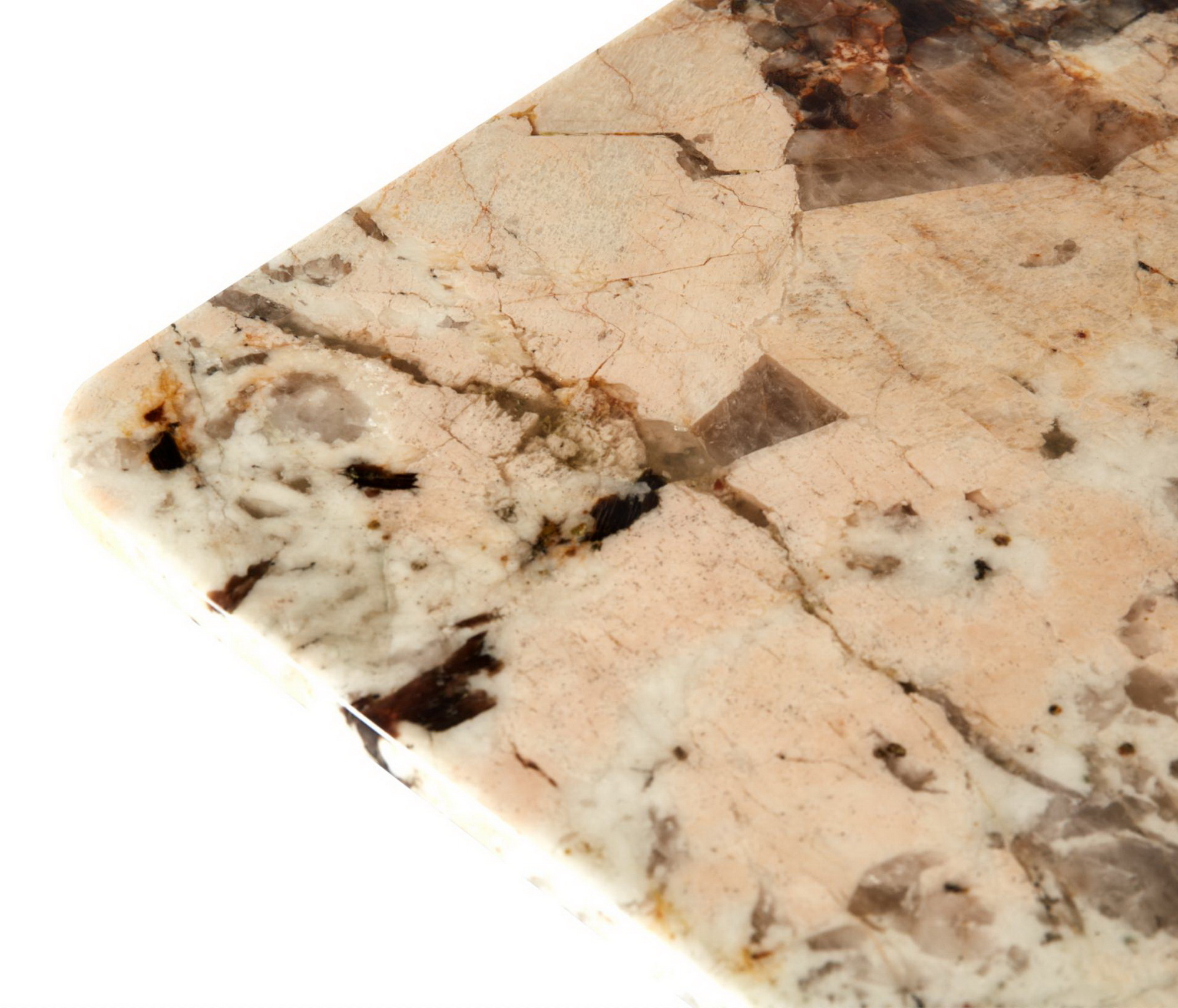 Detail of marble top of dining table