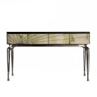 Aurora console table front view gold drawer colour