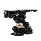 Newton Console Table by Boca do Lobo with black and gold spheres