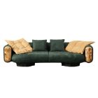 Modern sofa with ash wood frame and high-density foam cushions in unique contemporary design