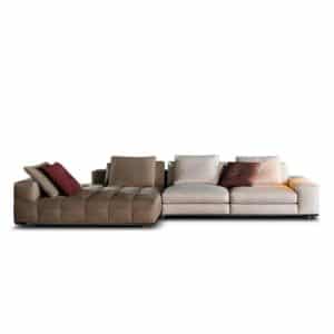Lawrence Sofa in modular design with wide seating and soft cushions. Image Title: Lawrence Sofa – Contemporary Modular Sofa
