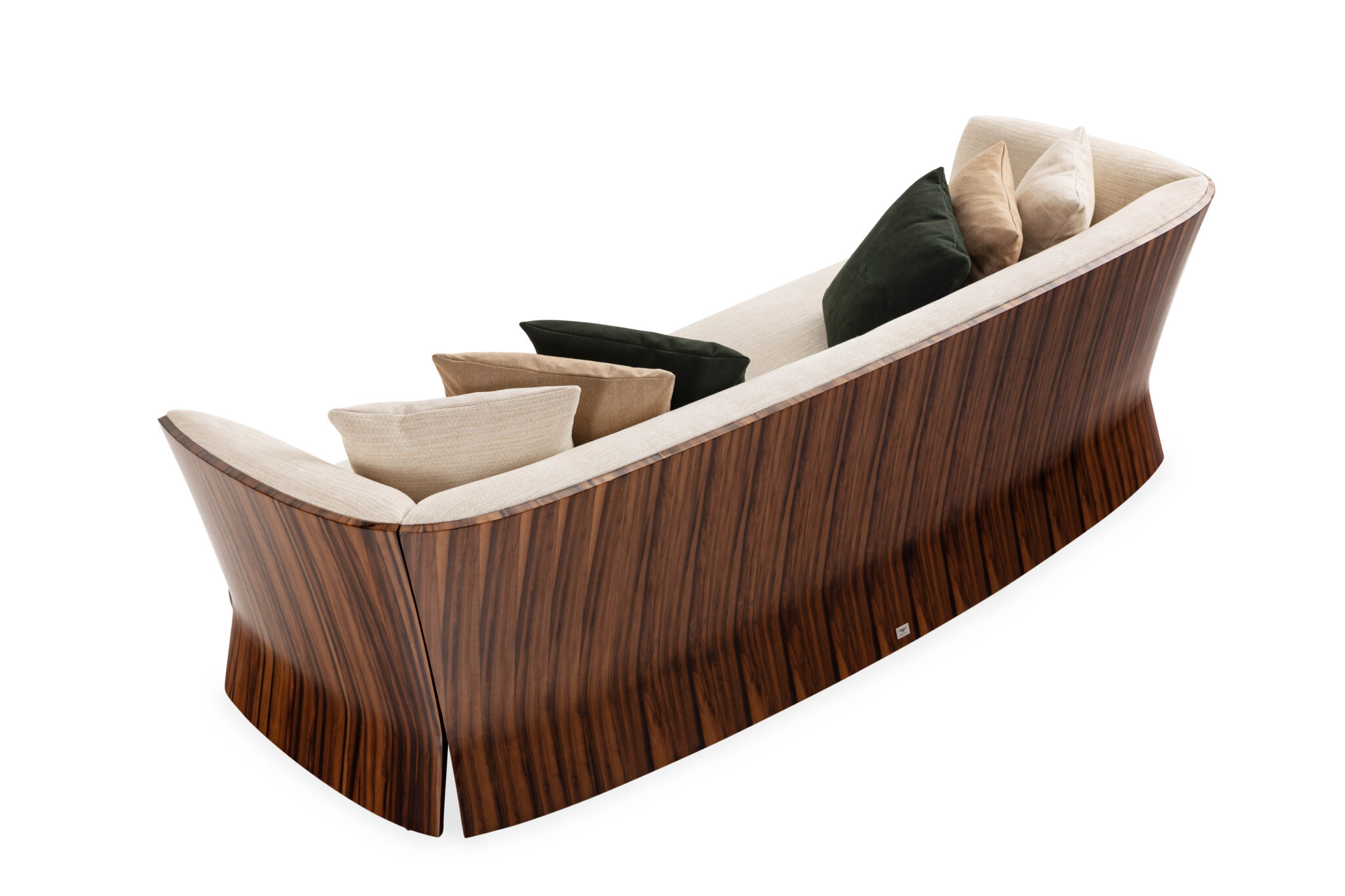 Bentley Newent Sofa in quilted leather with curved armrests and elegant detailing.