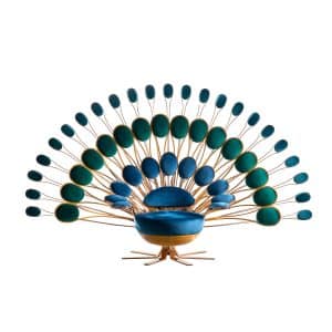 Front view of Pavone Chair designed with natural elegance with artistic structure.
