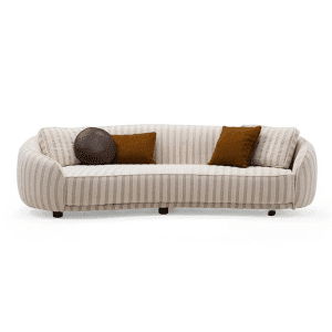 Elegant couch made with fabric