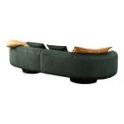 Modern sofa with ash wood frame and high-density foam cushions in unique contemporary design