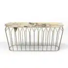 Pandora Marble Luxury Console with Gold Accent
