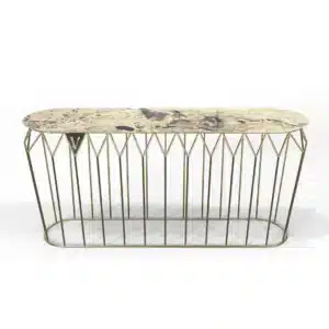 Pandora Marble Luxury Console with Gold Accent
