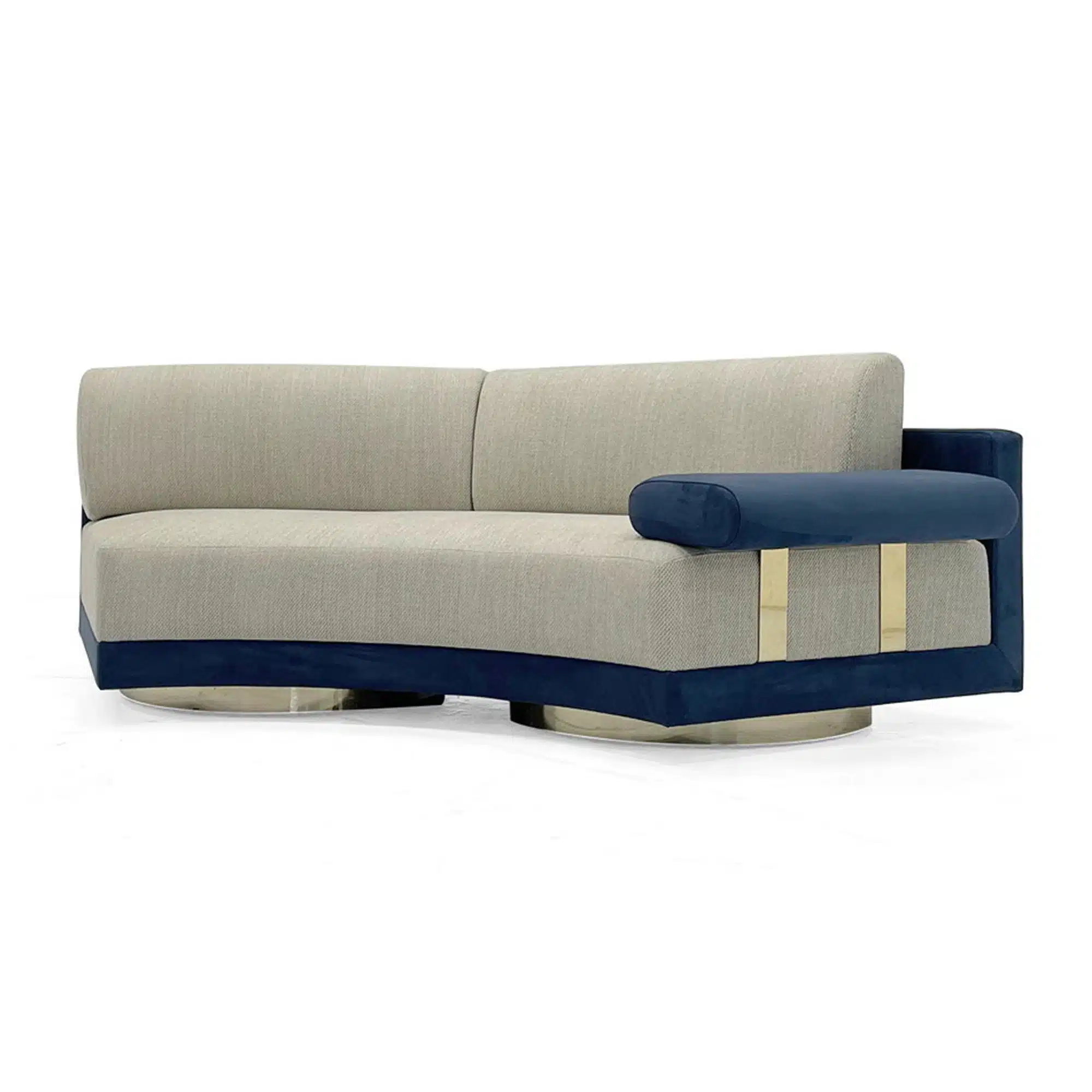 Artemia Curved sofa with rounded semi-circular profile