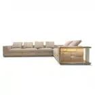 Bramwell Light Rack sofa with LED lighting and open storage