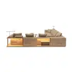 Bramwell Light Rack sofa with LED lighting and open storage