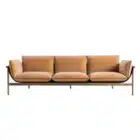 Bronze Halo sofa with bronze-toned tubular metal frame