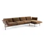 Bronze Halo sofa with bronze-toned tubular metal frame