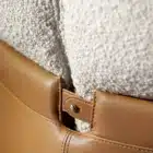 Caspian Cloud sofa with leather exterior and sheepskin cushions