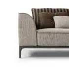 Maren Link sofa with integrated marble table and channel backrest