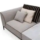 Maren Link sofa with integrated marble table and channel backrest