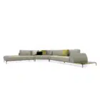 Serpenta Sculptural sofa with bronze textured metal base